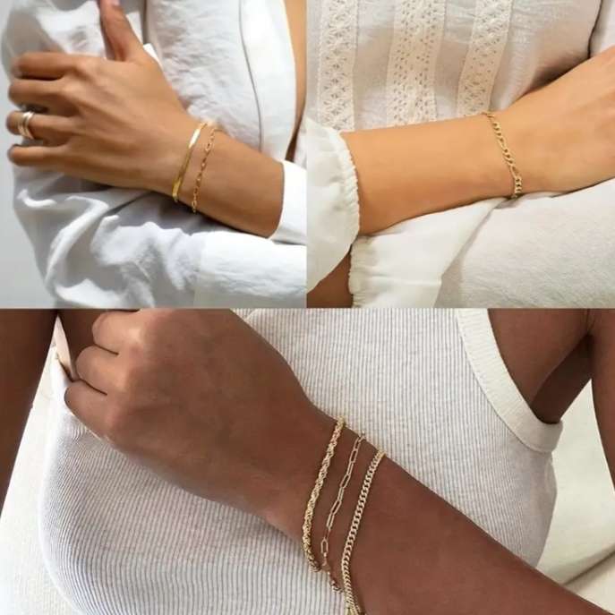 Set of 5 Premium Stainless Steel Bracelets