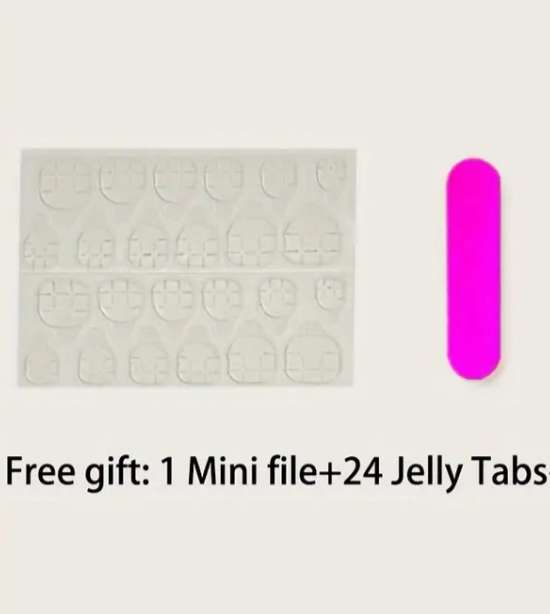 Press On Nails | French Pink Floral 24 piece