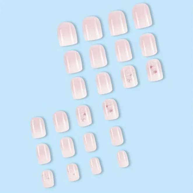 Press On Nails | French Pink Floral 24 piece