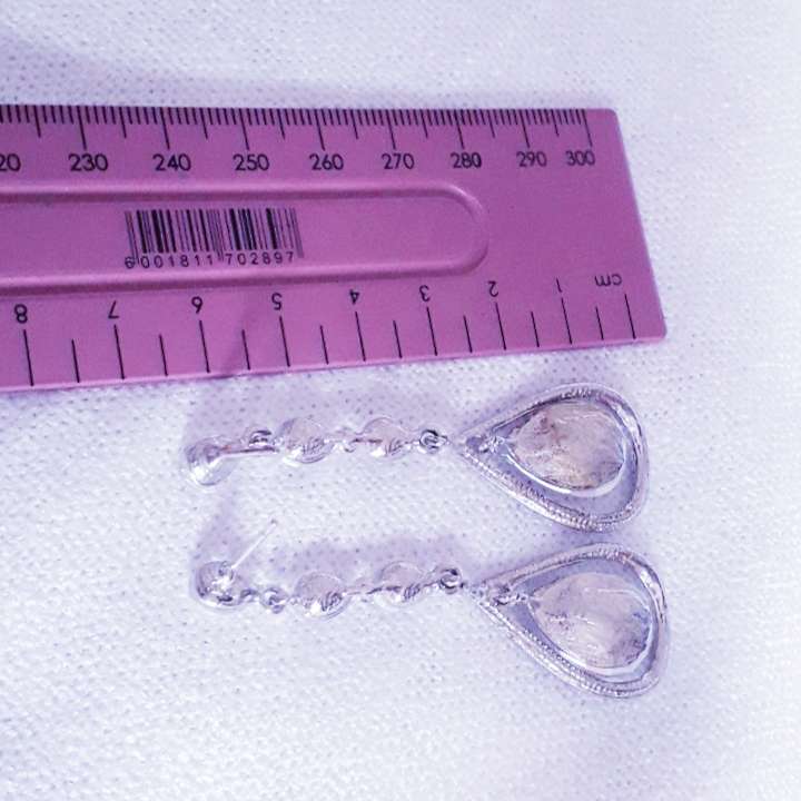 Sparkling Long Teardrop Earrings