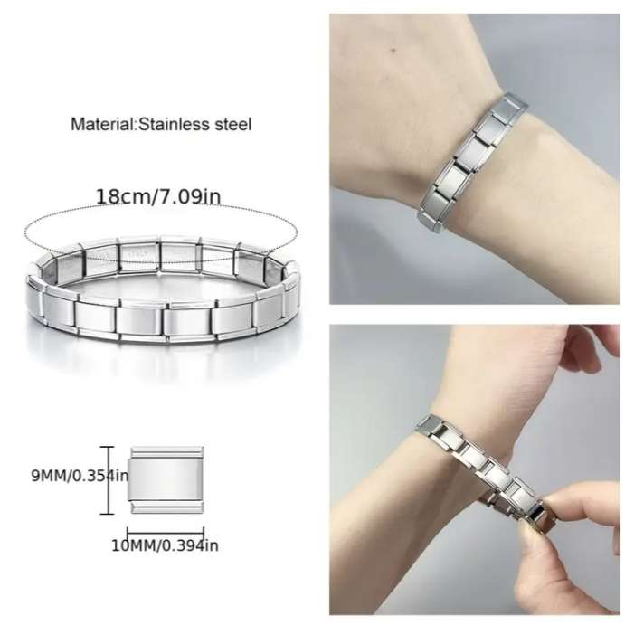 Stainless Steel Stretch Link Bracelet
