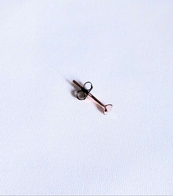 925 Sterling Silver 18K Rose Gold Filled Stud Earrings