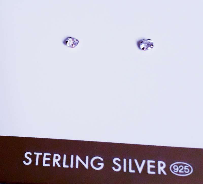 925 Sterling Silver 18K Rose Gold Filled Stud Earrings