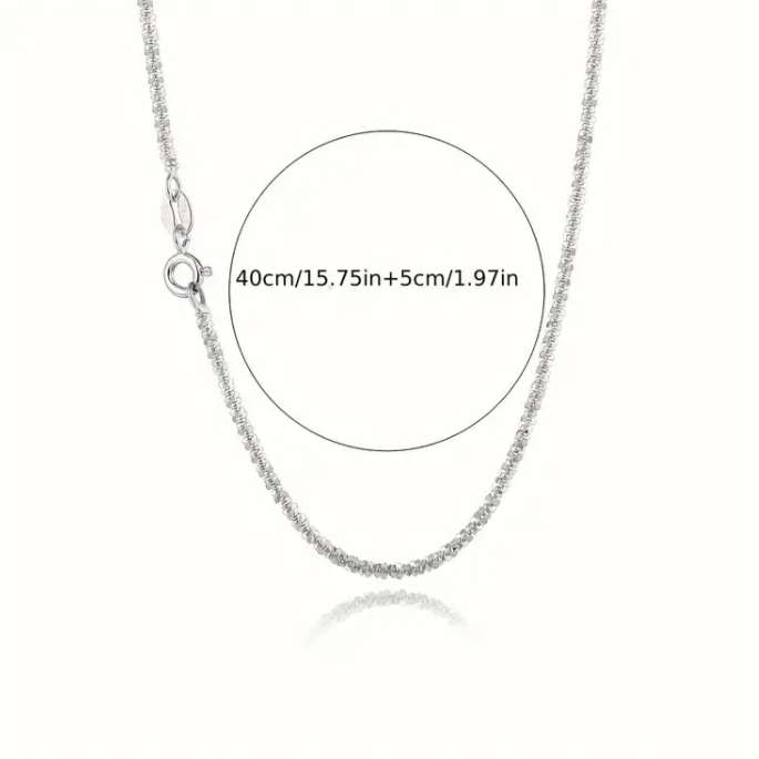 S925 Sterling Silver Filled Sparkling Necklace