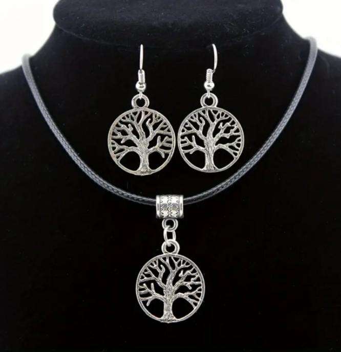 Tree of Life Necklace and Earrings Set