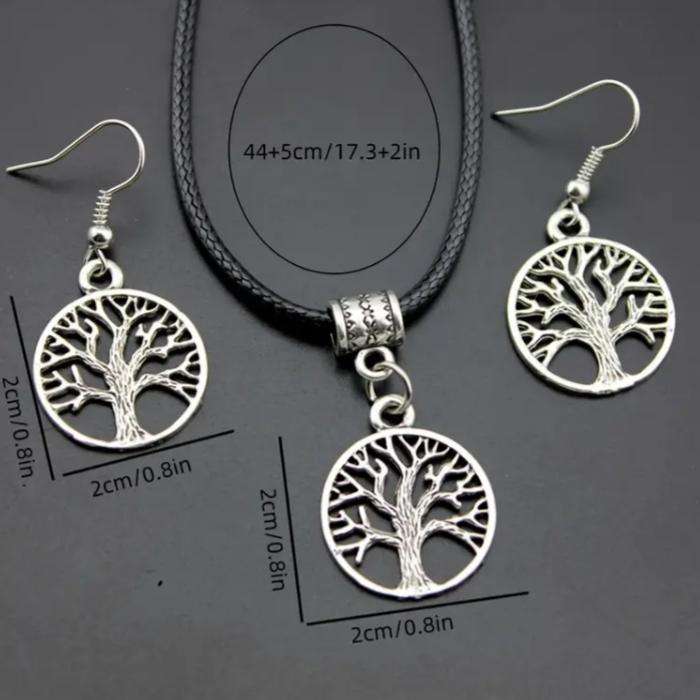 Tree of Life Necklace and Earrings Set