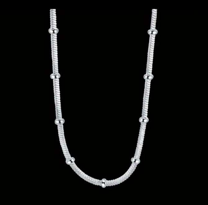 Stainless Steel Bauble Snake Chain with Extender