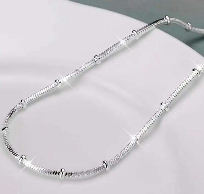 Stainless Steel Bauble Snake Chain with Extender