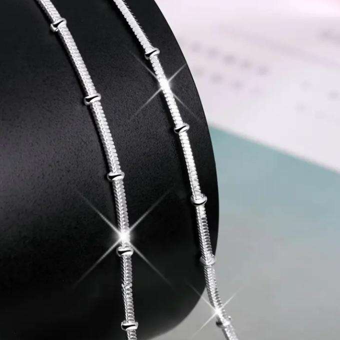Stainless Steel Bauble Snake Chain with Extender
