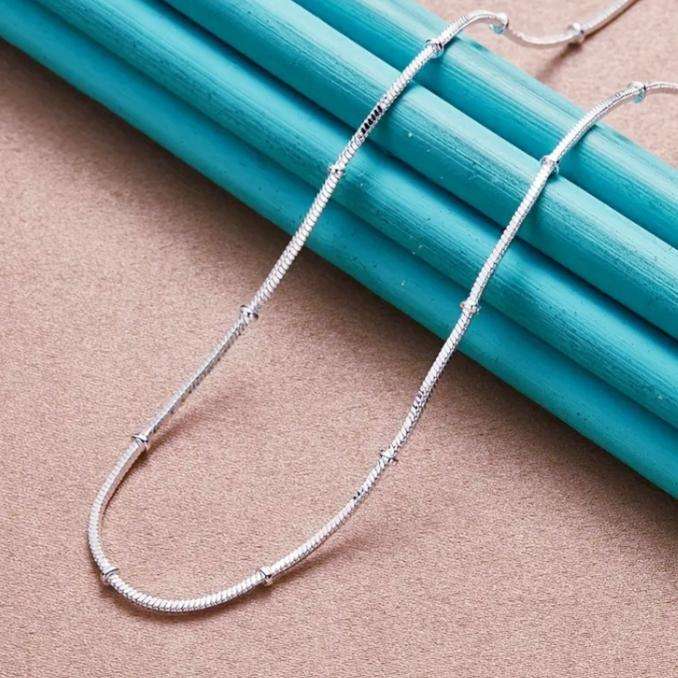 Stainless Steel Bauble Snake Chain with Extender