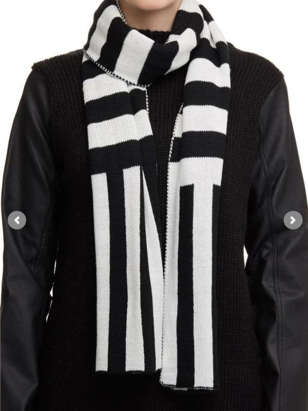 Oversized Monochrome Knitted Scarf | Unisex