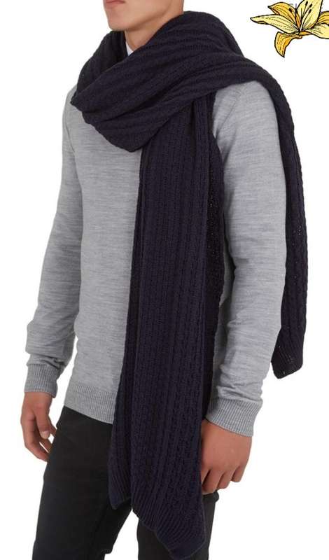 Oversized Scarf | Navy
