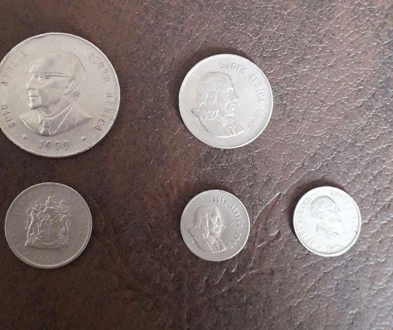 South African Coins Lot 1965-1979 | R1 20c 10c 5c pieces