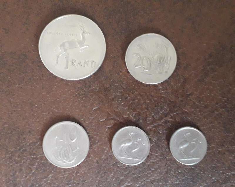 South African Coins Lot 1965-1979 | R1 20c 10c 5c pieces