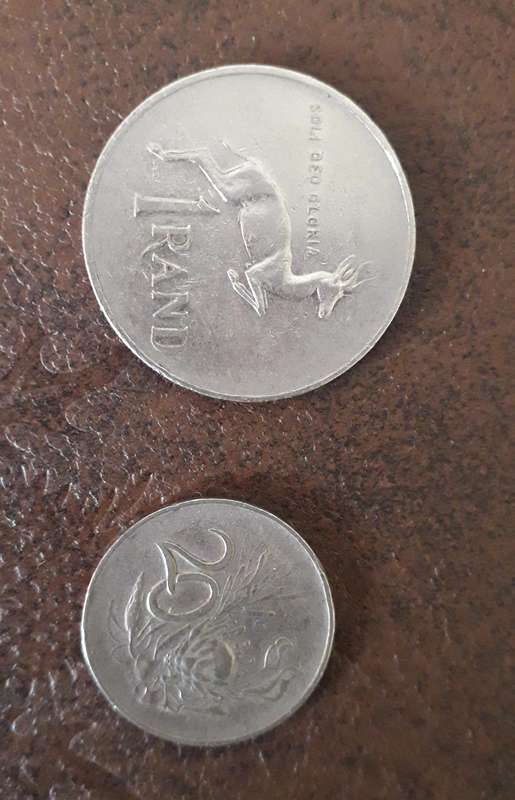 South African Coins Lot 1965-1979 | R1 20c 10c 5c pieces