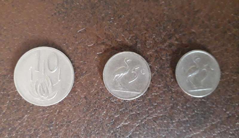 South African Coins Lot 1965-1979 | R1 20c 10c 5c pieces