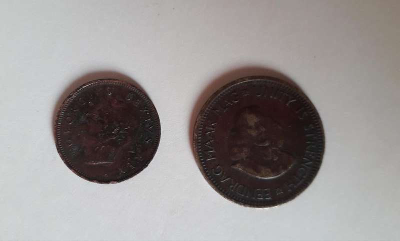 South African Coins Lot 1948-1970 |  1/4D penny 1/2c 1c 2c pieces