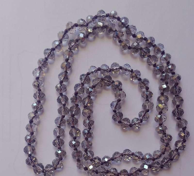 80cm Sparkling Glass Bead Necklace