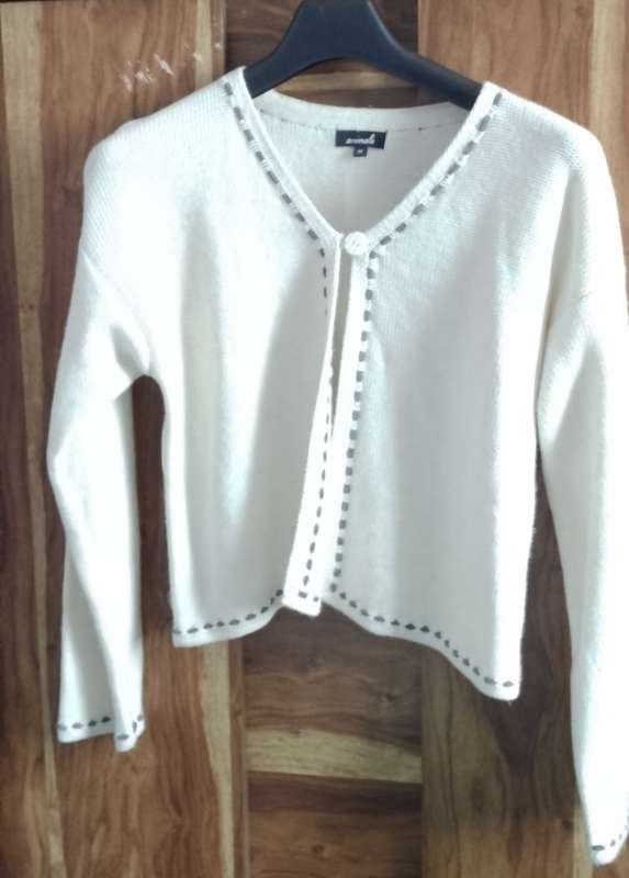 Ladies' Wool Blend Cardigan Jersey Cream | Pre-loved