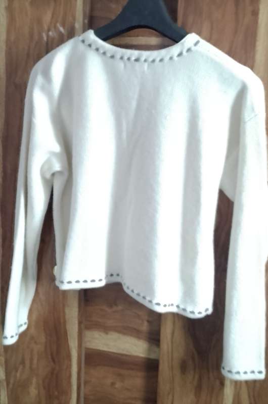 Ladies' Wool Blend Cardigan Jersey Cream | Pre-loved