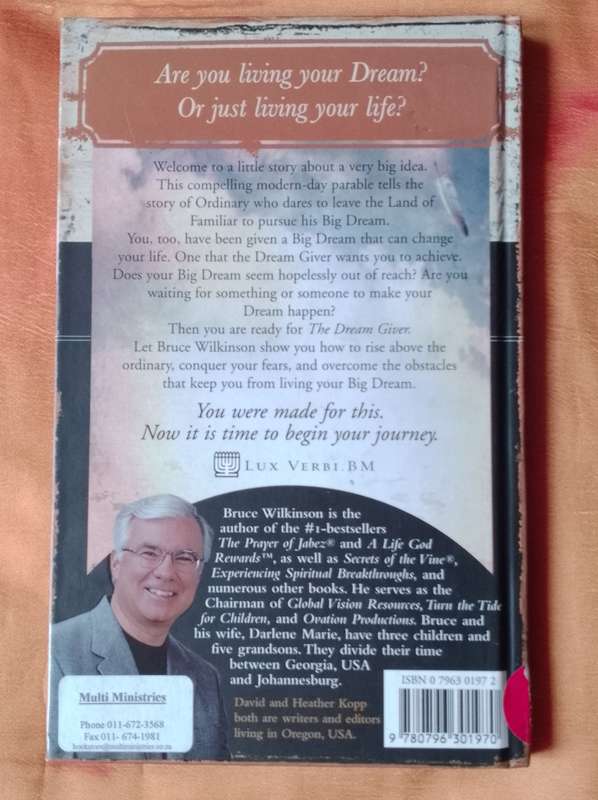The Dream Giver by Bruce Wilkinson | Hard cover