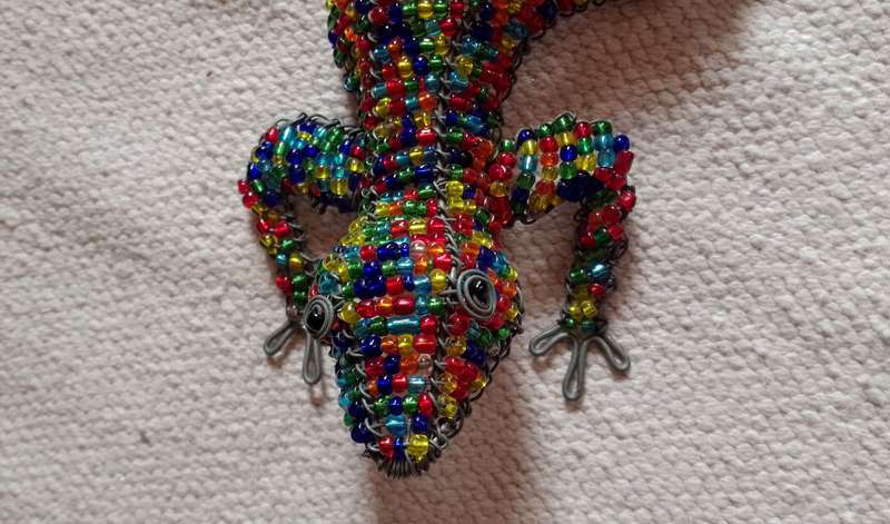 Handcrafted Beaded Wire Animal | Gecko