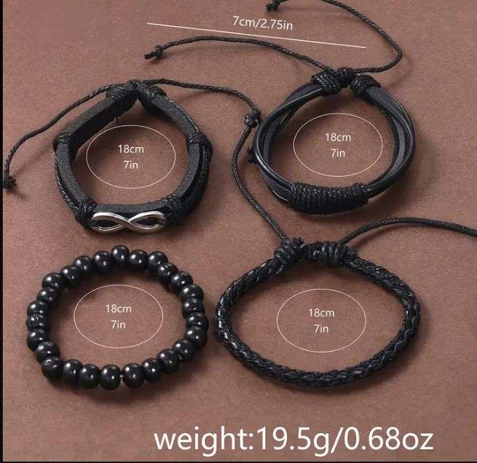 Trendy PU Leather Watch Set