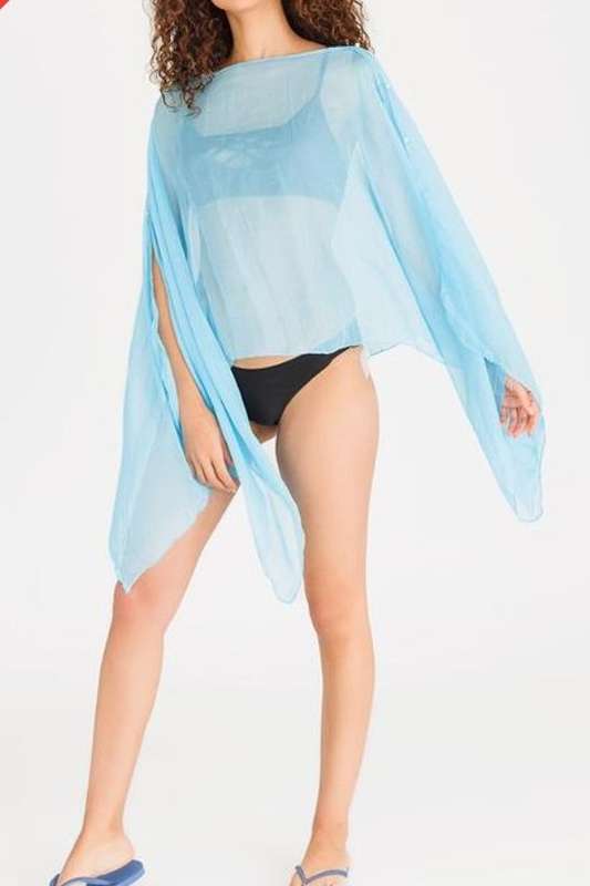 Swimwear Coverup in Blue - One size