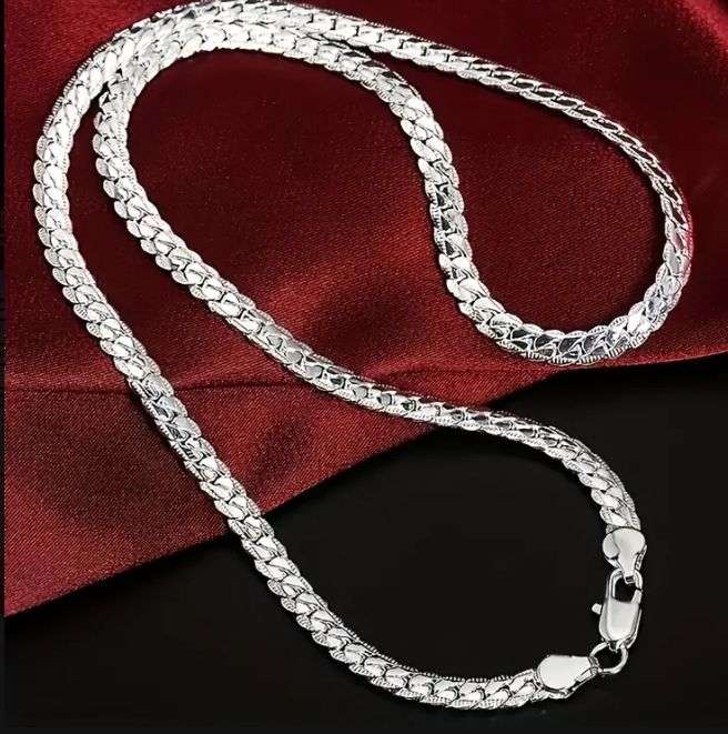 Men's 50cm Elegant S925 Sterling Silver Filled Necklace