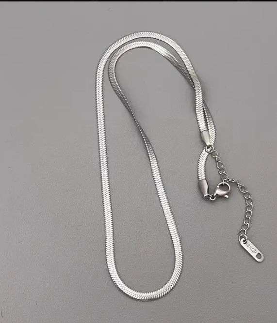 Stainless Steel Herringbone Necklace