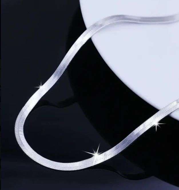 Stainless Steel Herringbone Necklace