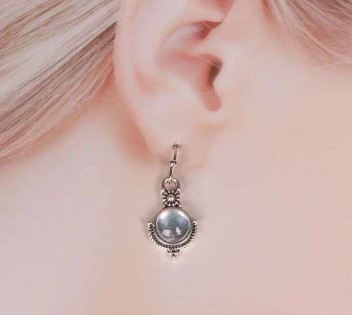 Vintage Style Moonstone Drop Earrings - SML