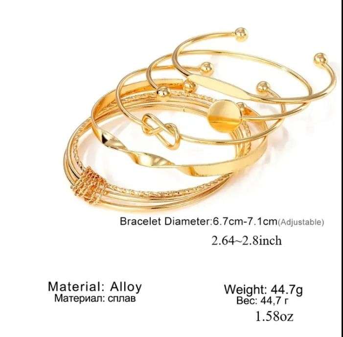 5 Piece Fashion Bangle Set
