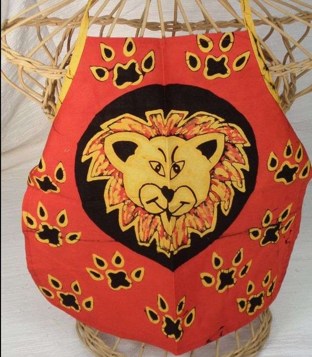 Children's Cotton Batik Apron - Lion