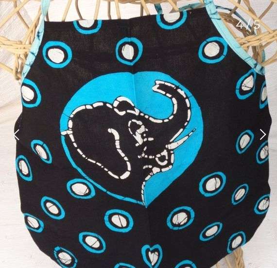 Children's Cotton Batik Apron - Elephant