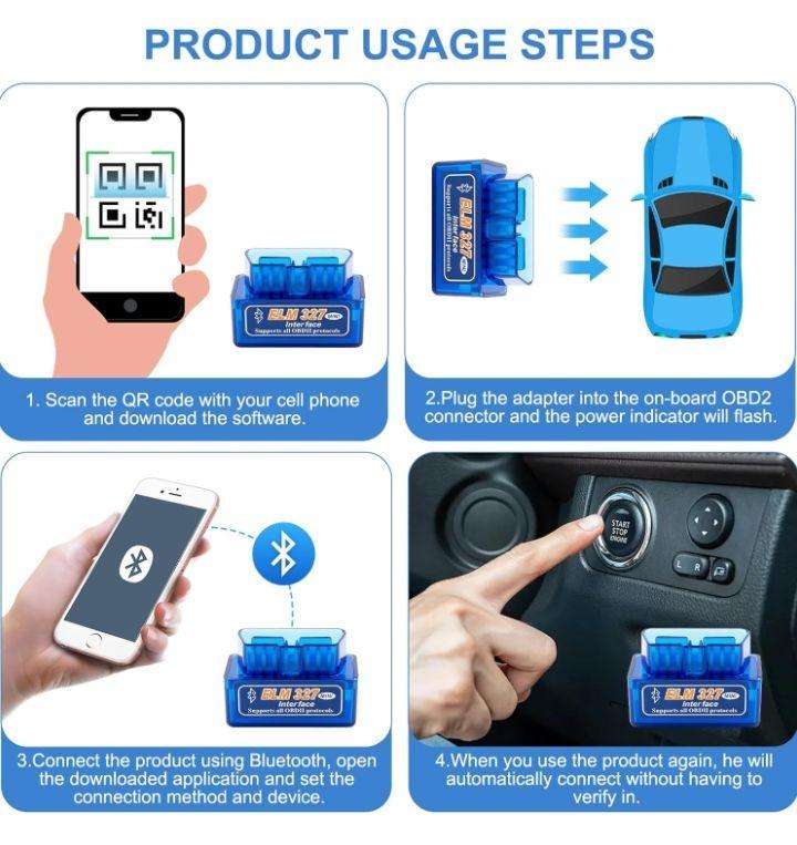 ELM327 Mini Wireless OBD2 Car Diagnostic Scanner