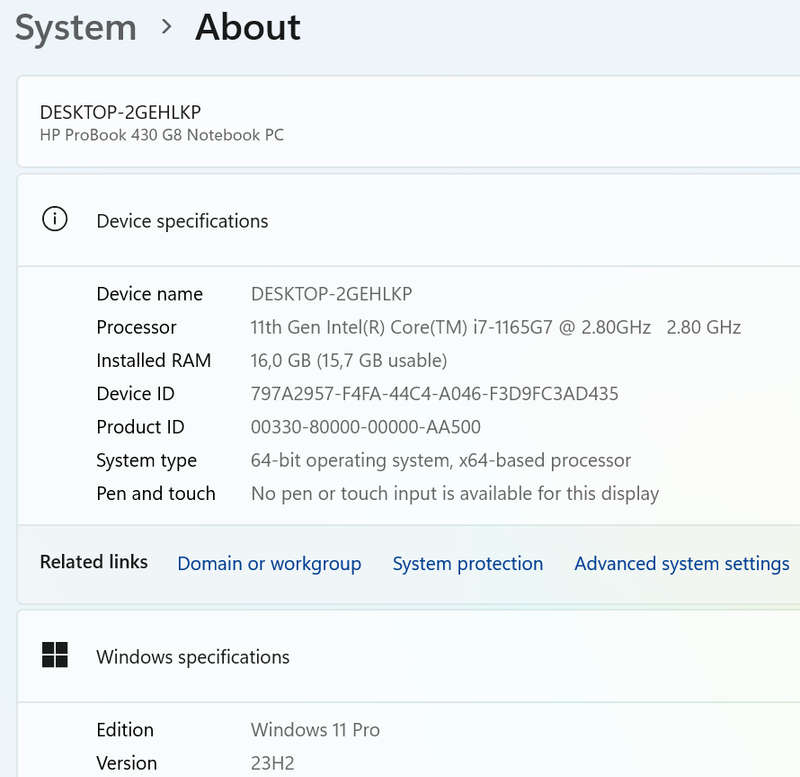 HP ProBook 430 G8 Core i7 16GB 256GB