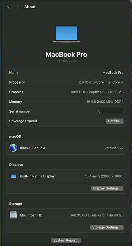 Apple Macbook Pro 15 Core i7 16GB 512SSD (with Touchbar)