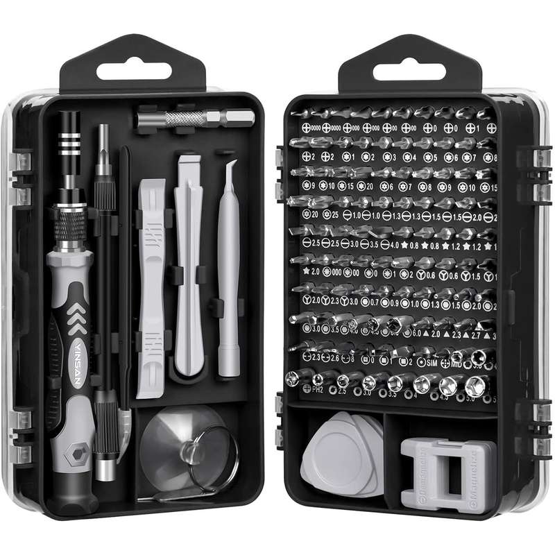 115pc Multipurpose Precision Screwdriver Set with Magnetizer/Demagnetizer