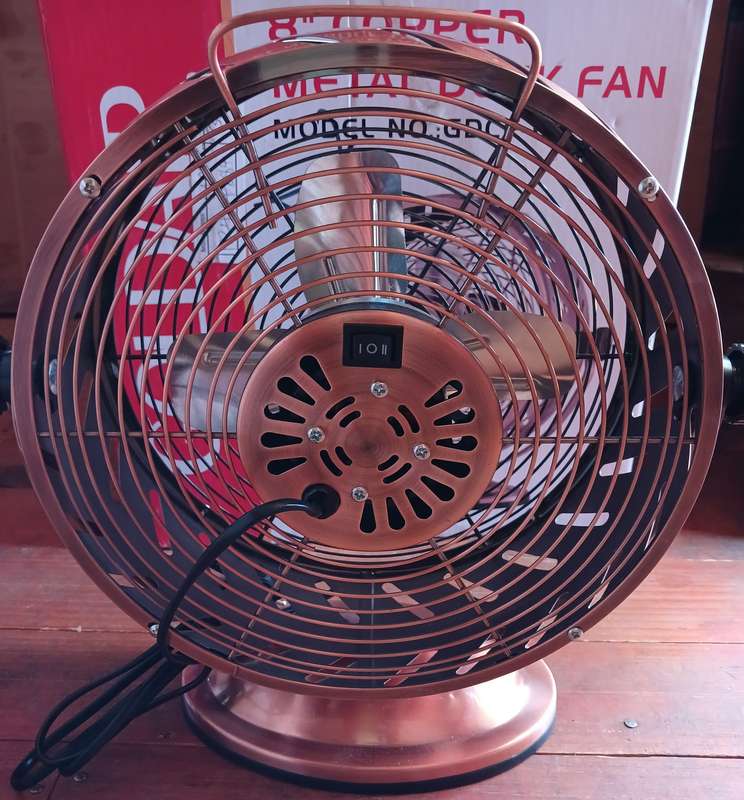8" Goldair Copper Metal Desktop Fan(Display Unit)