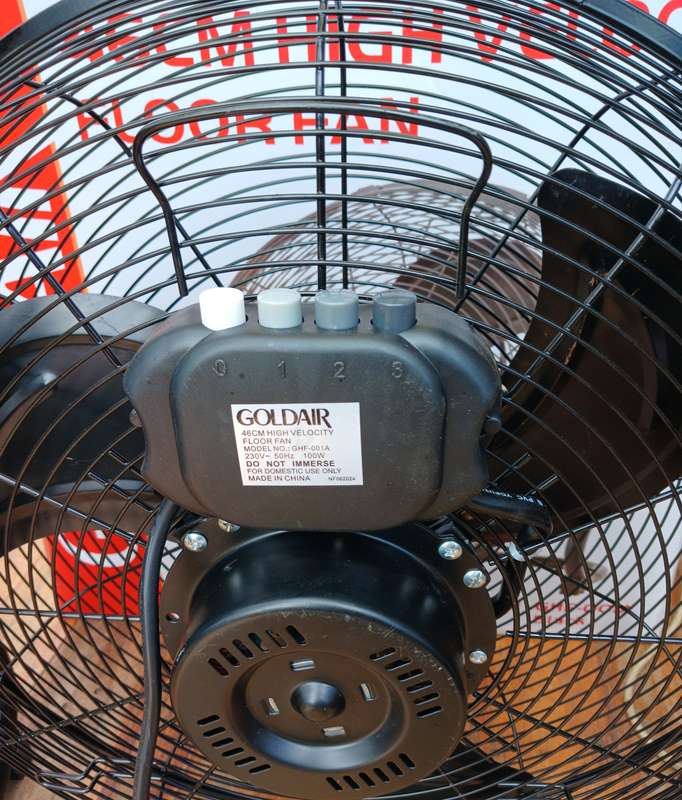 Display Unit - Package Wear and Blade Replacement- GOLDAIR 46cm HIGH VELOCITY FOOR STANDING FAN
