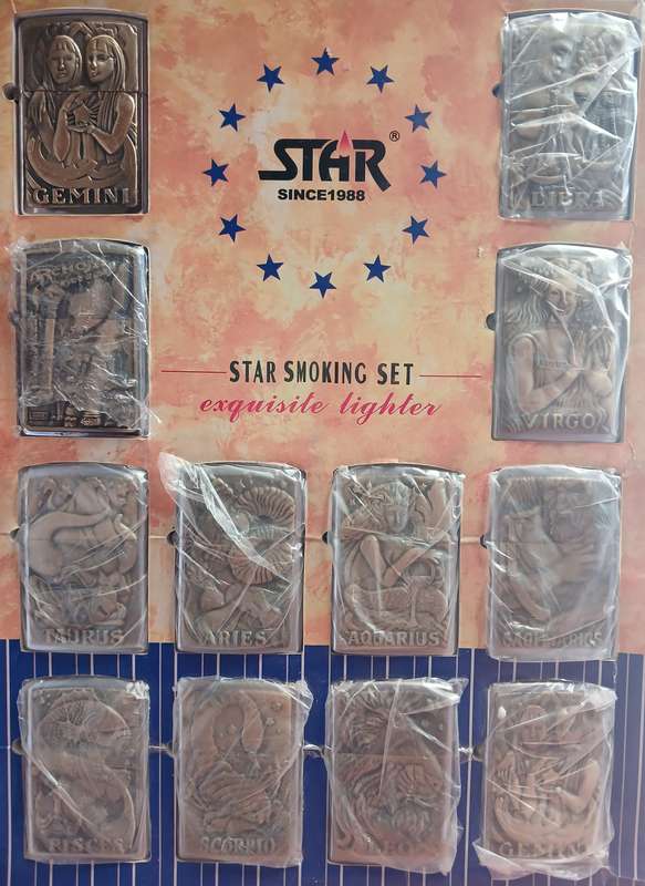 Horoscope Zippo Lighter Style (1 bid for all 12 Mix)