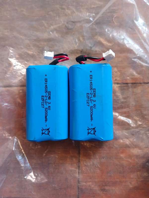 (Last 2 Packs) 3.6V 5200mah. Lithium 2 Pin Rechargeable Battery Pack (2pc)