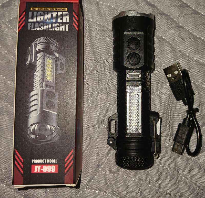Dual Light Usb C-Type Weatherproof Igniter Flashlight