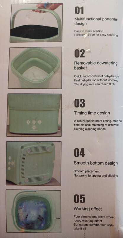 9L Portable Foldable Mini 12v DC Wash Mashing