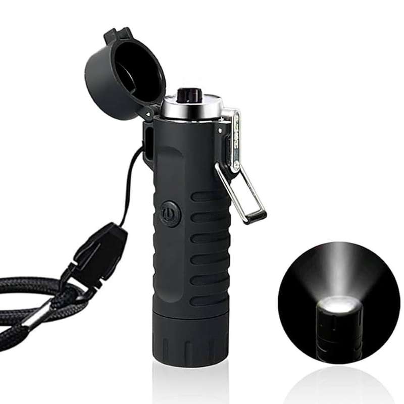 Dual Light Usb C-Type Weatherproof Igniter Flashlight