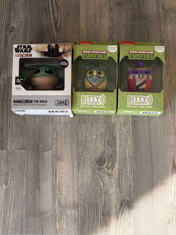 Bitty Boomer Portable Bluetooth Speakers  TMNT x2 + Mandalorian