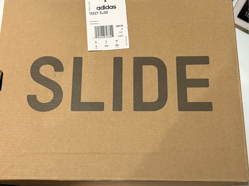 Original Yeezy Slides  Glow Green, approx. size UK 9