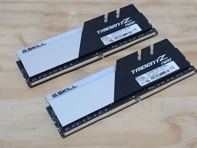 G.Skill F4-3600C18D-16GTZN Trident Z Neo 16GB (2x8GB) DDR4-3600MHz CL18 1.35V Black Desktop Memory