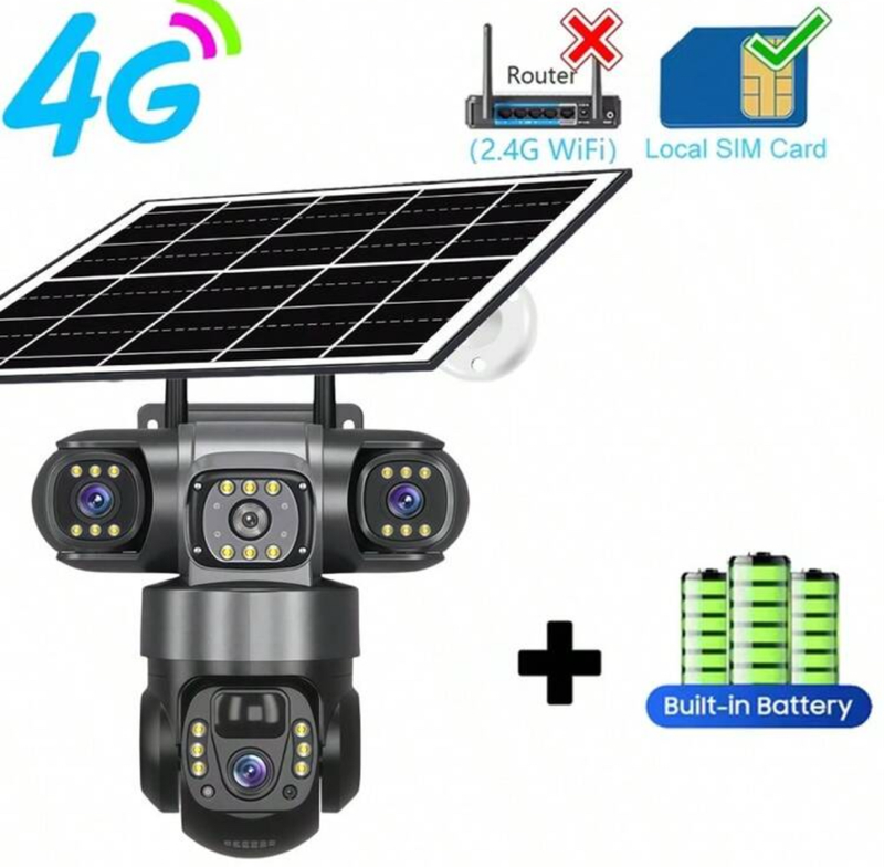 4 G sim card solar camera , for farms and other properties .